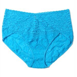 Hanky Panky Signature Lace Retro V-kini Vikini Laguna Blue Size XL